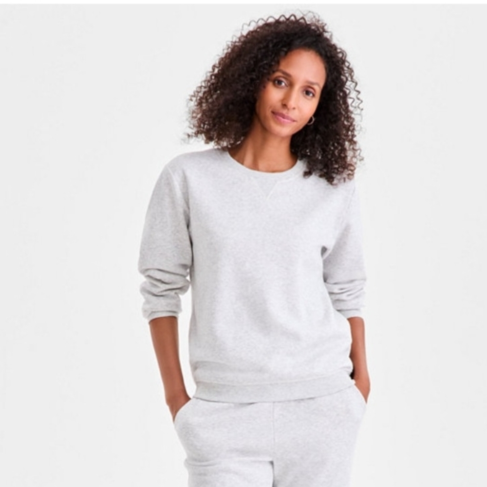 Style & Co. Classic Slate Heather Crewneck Sweatshirt